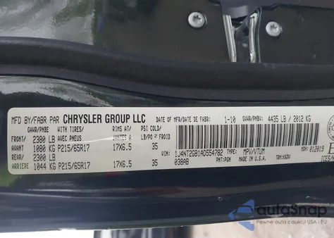 2010 Jeep Patriot Sport/North z USA, uszkodzony, nr VIN 1J4NT2GB1AD554782